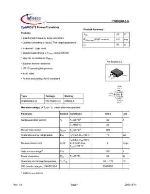 IPB09N03LA TO-263