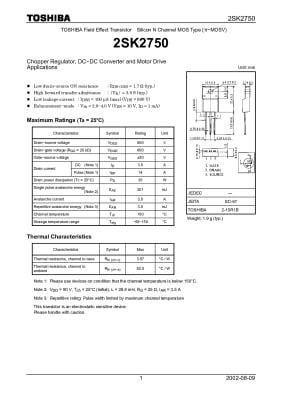 2SK2750 TO-220F