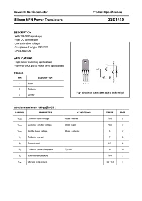 2SD1415 TO-220F