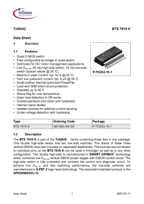 BTS7810K PTO-263-15