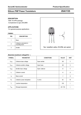 2SA1135 TO-3P