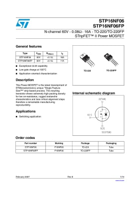 STP16NF06F TO-220F