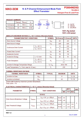 P3004ND5G  TO-252-5