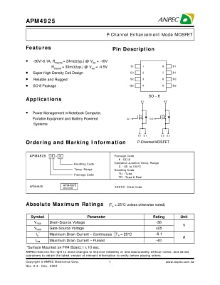 APM4925 SO-8