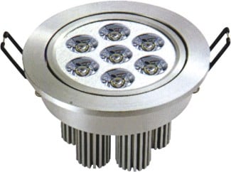 LAMPĂ LED DE MARE PUTERE 7X1W ALB CALDE