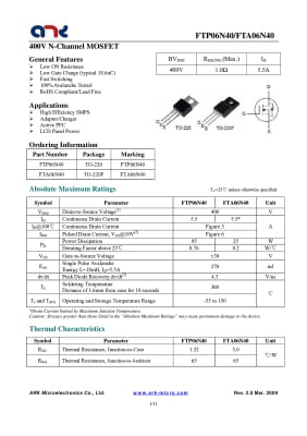 FQPF6N40C TO-220F