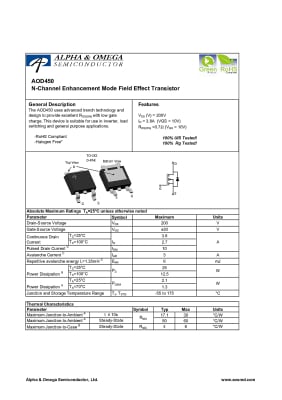 AOD450 TO-252DPAK