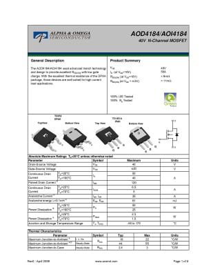 AOD4184 TO-252DPAK