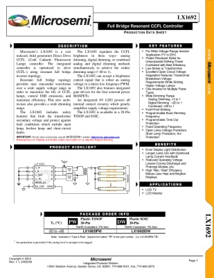 LX1692IPW TSSOP-20