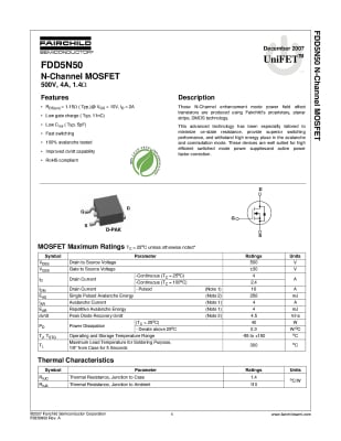 FDD5N50U TO-252DPAK