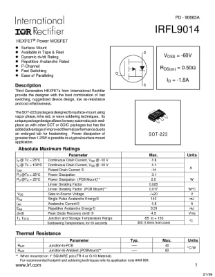 IRFL9014 SOT-223