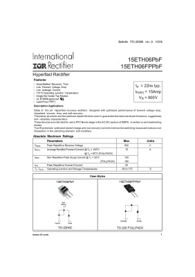 15ETH06FPPBF TO-220FP