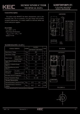 KHB7D0N80P1/F1 TO-220F