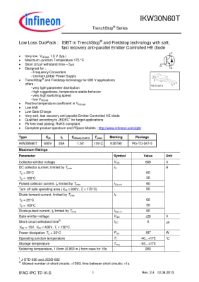 IGBT NGTB30N60IHL TO-247