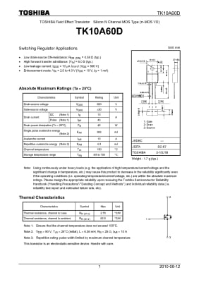 TK10A60D TO-220F