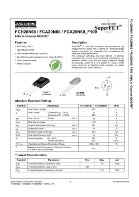 FCA20N60S TO-3P