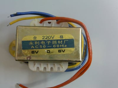 TRANSFORMER  2x6V 800Ma