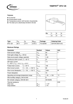 BTS129 TO-220AB