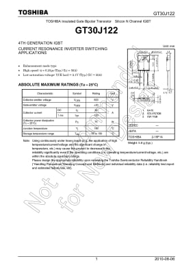 IGBT GT30J122 TO-3P