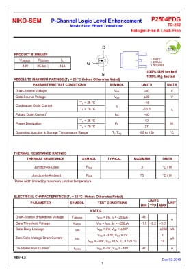 P2504EDG TO-252D2PAK