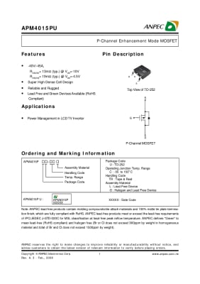 APM4015P TO-252