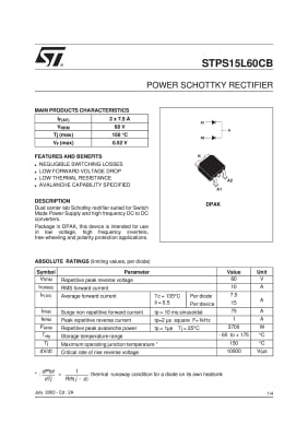 STPS15L60CB TO-252