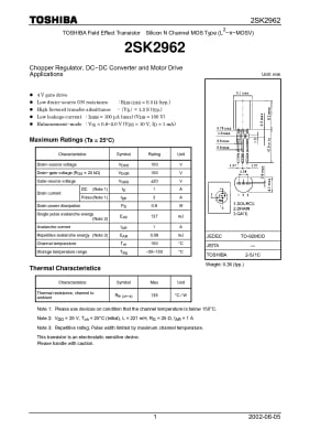 2SK2962 TO-92