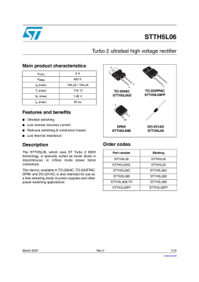 STTH5L06FP TO-220F