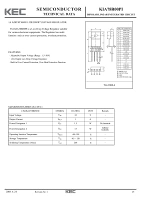 KIA78R00PI TO-220F-4