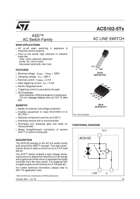 Tiristor ACS102-5T1-TR SO-8