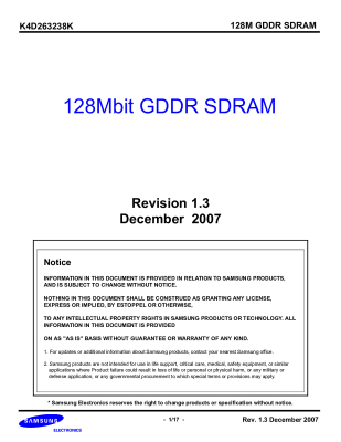 K4D263238K-UC50 TQFP-100