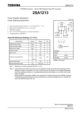 2SA1213 SOT-89