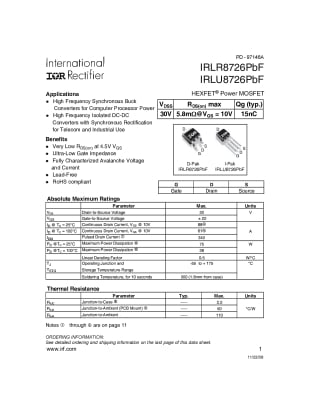 IRLR8726 TO-252D2PAK