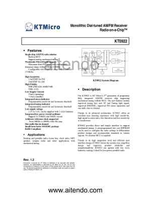 KT0922D SSOP20L SMD