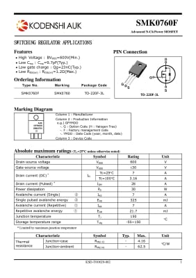 SMK0760 TO-220F