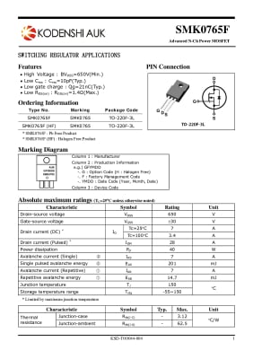 SMK0765F TO-220F