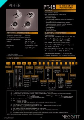 TRIMMER POT 100ohm PT15 VER