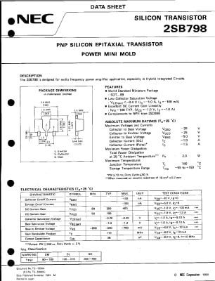 2SB798 SOT-89