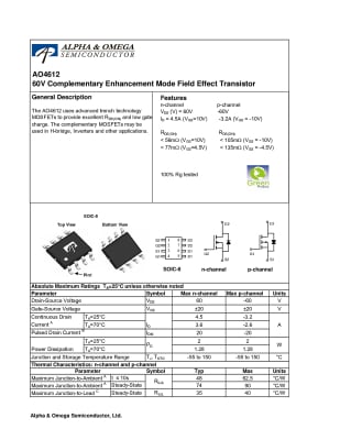 AO4612 SO-8 folosit