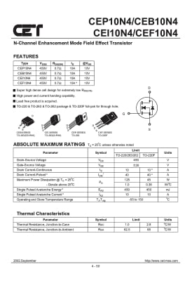 CEP10N4 TO-220