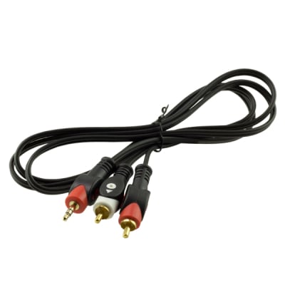 CABLE 2RCA-3.5 STEREO JACK 1.5m