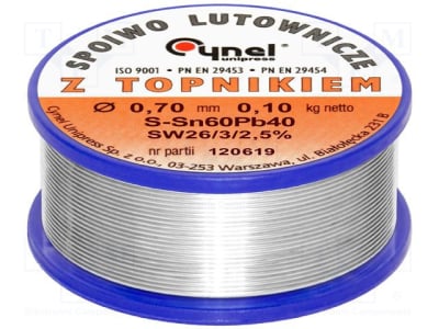 Soldering Wire 100gr 0.7mm 60/40 flus SW26 2.5%