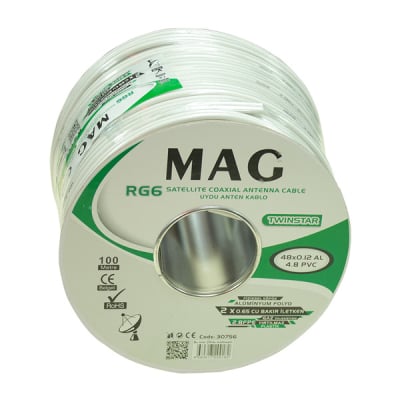 Cablu Coaxial RG6 48x0,12 AL 4,8PVC 1m