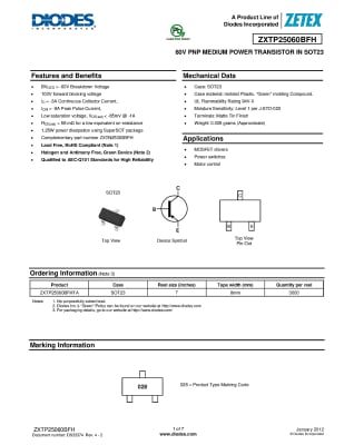 ZXTP25060BFHTA SOT23-3