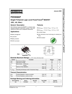 FDC658AP SOT23-6