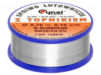 Sârmă de lipit 100g 1mm 60/40 flux SW26/2.5%