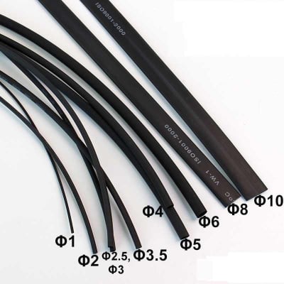 Heat Shrinkable Tubing  4mm/1m BLACK