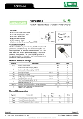 FQP70N06 TO-220