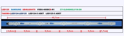 Led Backlight V5DU-400DCB-R1 LED125