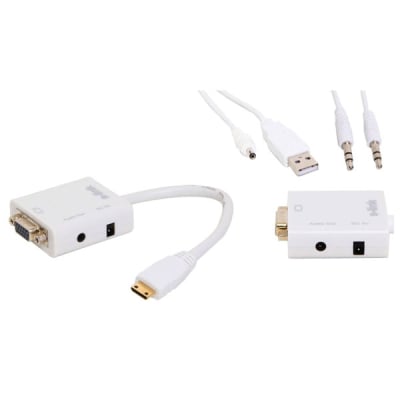 Mini HDMI la VGA + Convertor audio